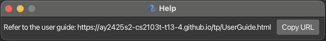 help message